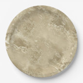 金ゴールドエレガントメタリックパターンホリデー ペーパープレート (正面)