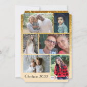 金ゴールドエレガントメリークリスマスのフィリーグリー サンキューカード (裏面)