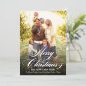 金ゴールドエレガントメリークリスマススクリプトの写真 シーズンカード (スタンド正面)