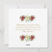 金ゴールドエレガントメリークリスマススクリプトフォトモノグラム シーズンカード (裏面)