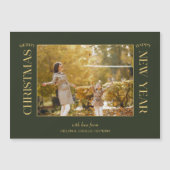 金ゴールドエレガントメリークリスマスタイポグラフィ写真 (正面)