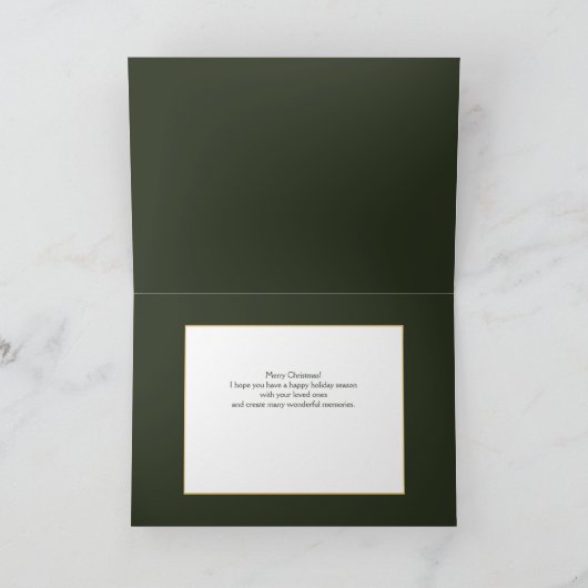 金ゴールドエレガントメリークリスマスタイポグラフィ写真 シーズンカード (内部)