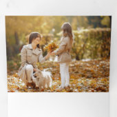 金ゴールドエレガントメリークリスマスタイポグラフィ写真 三つ折りクリスマスカード (内部最初)