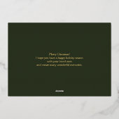 金ゴールドエレガントメリークリスマスタイポグラフィ写真 箔シーズンカード (裏面)