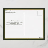 金ゴールドエレガントメリークリスマスタイポグラフィ写真 箔シーズンポストカード (裏面)