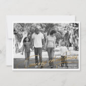 金ゴールドエレガントメリークリスマスフォトカード シーズンカード (正面)