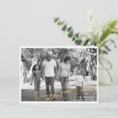 金ゴールドエレガントメリークリスマスフォトカード シーズンカード (スタンド正面)