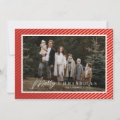 金ゴールドエレガントメリークリスマスフォト シーズンカード (正面)
