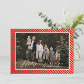 金ゴールドエレガントメリークリスマスフォト シーズンカード (スタンド正面)