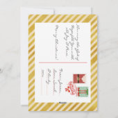 金ゴールドエレガントメリークリスマスホリデーカード シーズンカード (裏面)