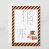 金ゴールドエレガントメリークリスマスホリデーカード 招待状 (裏面)