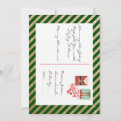 金ゴールドエレガントメリークリスマスホリデーカード 招待状 (裏面)