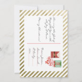 金ゴールドエレガントメリークリスマスホリデーカード 招待状 (裏面)