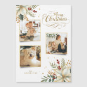 金ゴールドエレガントメリークリスマスボタニカル3 – 写真 (正面)