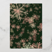 金ゴールドエレガントメリークリスマスミニマルフレーム写真 箔シーズンカード (裏面)