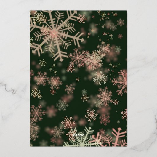 金ゴールドエレガントメリークリスマスミニマルフレーム写真 箔シーズンカード (裏面)