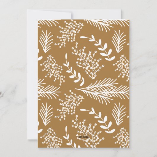 金ゴールドエレガントメリークリスマス伝統的 シーズンカード (裏面)