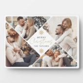 金ゴールドエレガントメリークリスマス写真コラージプラーク フォトプラーク (正面)
