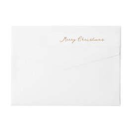 金ゴールドエレガントメリークリスマス差出人住所 ラップアラウンドラベル