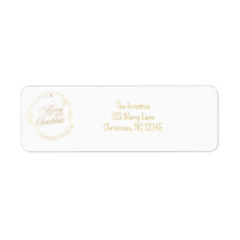 金ゴールドエレガントメリークリスマス差出人住所