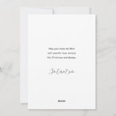 金ゴールドエレガントメリークリスマス書道写真 シーズンカード (裏面)