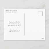 金ゴールドエレガントメリークリスマス書道写真 シーズンポストカード (裏面)