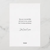 金ゴールドエレガントメリークリスマス書道写真 箔シーズンカード (裏面)