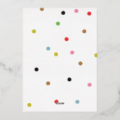 金ゴールドエレガントメリークリスマス書道写真 箔シーズンカード (裏面)