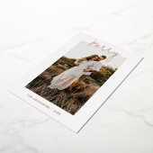 金ゴールドエレガントメリークリスマス | ミニマル写真 箔シーズンカード (回転した状態)