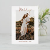 金ゴールドエレガントメリークリスマス | ミニマル写真 箔シーズンカード (立ち正面)