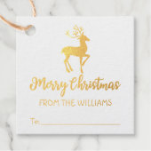 金ゴールドエレガントメリー・クリスマス一家 フェイバータグ (正面)