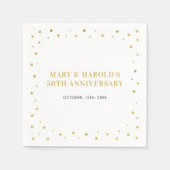 金ゴールドエレガントモダンの周年記念パーティー スタンダードカクテルナプキン (正面)