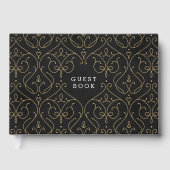 金ゴールドエレガントモダンクラシック結婚式 ゲストブック (正面)