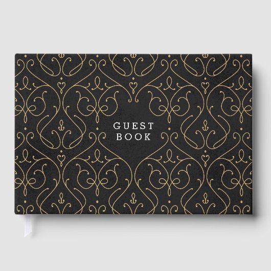 金ゴールドエレガントモダンクラシック結婚式 ゲストブック (正面)