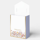 金ゴールドエレガントモダンワイルドフラワーありがとう結婚とう フェイバーボックス (オープン)