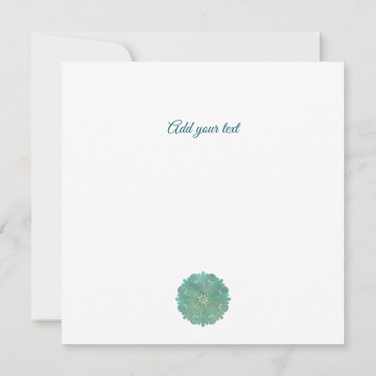 金ゴールドエレガントモノグラムイニシャル文字曼荼羅付き 招待状 (裏面)