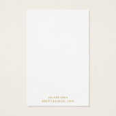 金ゴールドエレガントモノグラムイヤリング表示カード (裏面)