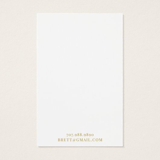 金ゴールドエレガントモノグラムイヤリング表示カード (裏面)