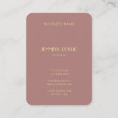 金ゴールドエレガントモノグラムプロフェッショナルモダンテンプレート 名刺 (裏面)