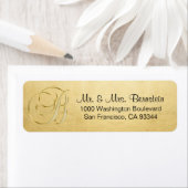 金ゴールドエレガントモノグラムレターB差出人住所 ラベル (インサイチュ)