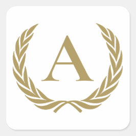 金ゴールドエレガントモノグラム及びリース スクエアシール