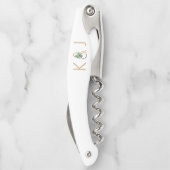 金ゴールドエレガントモノグラム水カラー緑 ソムリエナイフ (裏面)