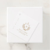 金ゴールドエレガントモノグラム結婚式の引き出物ラベル フェイバータグ (インサイチュ)