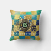 金ゴールドエレガントモノグラム装飾用クッション クッション (裏面)