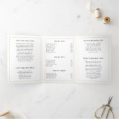 金ゴールドエレガントモノグラム3折パンフレット 三つ折りカード (内部)