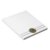 金ゴールドエレガントモノグラムC ノートパッド (アングル)