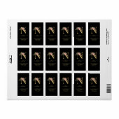 金ゴールドエレガントモノグラムNフローラ住所 シール (フルシート)