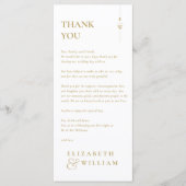 金ゴールドエレガントモノグラ結婚ムのサンキュー座席表 メニュー (正面)