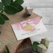 金ゴールドエレガントヨガ瞑想インストラクターオムシンボル 名刺