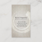 金ゴールドエレガントヨガ瞑想インストラクターZENシンボル 名刺 (裏面)